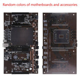 BTC Mining Motherboard X79 H61 5X PCI-E 8X Support 3060 3070 3080 GPU with E5 2630 RECC 4GB DDR3 Memory 120G SSD