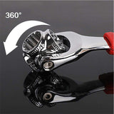 Universal Grip Wrench Sleeve Tube Wrench Spanner Set 8 in 1 Multi-Functional German Fast Hex 52 in 1 Ratchet Car Repair Tools