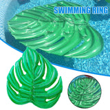 Hot Inflatable Green Leaf Floating Row Portable Water Lounge Swimming Ring Summer Water Toys for Adult Children
