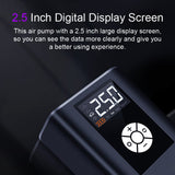 120W 40L/min 2.5 Inch Digital Display Screen Cordless Car Air Pump Car Bicycle Tire Air Pump Portable Cordless Electric Air Pump