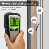 TH430 Wall Detector Digital Metal Detector Wood Finder Cable Wires Depth Tracker Undeground Studs Wall Scanner