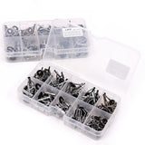 80 Pcs Rings Fishing Rod Guide Tip Set Repair Kit DIY Eye Rings for Fishing Rods Stainless Steel Frames With Box Fishing Tackle