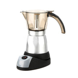 220V Electrical Espresso Moka Pot Coffee Percolators Italian Mocha Coffee Maker 220V Stovetop Tool Filter Percolator Cafetiere