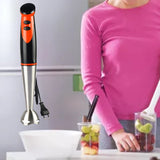 Electric Immersion Hand Blender Stick Mixer 750W One-Touch Control For Soups Sauces Baby Food