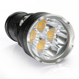 Diving Flashlight Waterproof 4 XHP70 Underwater Flashlight Powerful Deep Sea 200M Dive Fish Catching Light with Mount