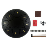 tongue Drum 6 Inch Steel Tongue Drum Set 8 Tune Hand Drum Pad Tank Sticks Carrying Bag Percussion Instruments Accessories