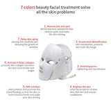 7 Colors LED Facial Mask Led Photon Therapy Face Mask Machine Light Therapy Acne Mask Neck Beauty Led Mask Skin Care Tool