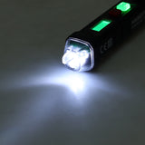 TANiCE Non-Contact Voltage Tester Pen With LED Flashlight Pre-Installed Battery And Outlet Tester Socket Tester Kit & EU Adapter