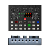 Voice Changer 7 Modes Noise Reduction Independent Adjustment Live Sound Card Multiple Effects Streaming Universal Mixer Board