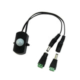 Mini 5A PIR Infrared Motion Sensor Detector Switch for LED Strip Light + Female Male DC Power Connector DC 5V-24V