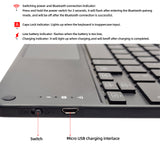 Ultra-Slim AZERTY Keyboard Wireless Bluetooth Keyboards With Touchpad 7 Color Backlit for Android Windows Tablet Phone Laptop PC