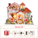 Big Doll House Furniture Miniature Building Kits Diy Dollhouse Kit Roombox Villa Garden Wood Houses Toy For Children Adult Gifts