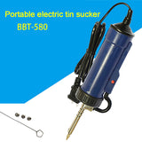 Portable Automatic Tin Electric Vacuum Solder Sucker Desoldering Machine 220V 30W Electric Tin Suction Device EU with Nozzle