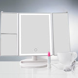 Lighting Vanity Mirror with 38LEDs, 1X 2X 3X Magnification, Contact Control, Portable Cosmetic Lighted Makeup Mirror