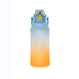 Cycling Large Capacity Sports Water Bottle Graduated Fitness Straw Cup Portable Outdoor Travel Color Gradient Drinking Bottles