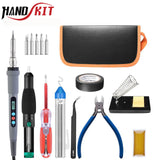 Handskit 80W Digital Tin Soldering Iron kit Soldering Iron Electric with regulator 110V 220V Multimeter welding work kits