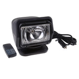 35W Xenon HID Search Work Light Remote Control Black Casing 360 Degree Rotation