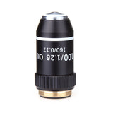 195 Black Achromatic Objective 4X 10X 20X 40X 60X 100X High Quality Microscope Objective Lens RMS 20.2mm Objective Parts