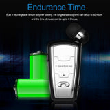 Wireless Earphones Bluetooth Headsets In-ear Stereo Headphones Retractable Clip Earbuds Hands-free Earphone with Microphone