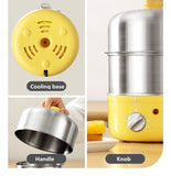220V 2 Layers Household Electric Steamer Stainless Steel Portable Egg Cooker Food Breakfast Steaming Cooking Machine Egg Boiler