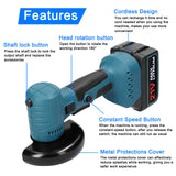 20V Cordless Brushless Handheld Portable Mini Angle Grinder Rechargeable 180° Rotation Angle Grinder Polishing Cutting Machine