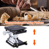 Aluminum Alloy Adjustable Router Lift Table Lab Lifting Stand Workbench Woodworking Engraving Laboratory Lifting Carpentry Tools