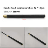 12mm Hole Aluminum Alloy Turning tool extension bar Hollowing Wood Turning Tools Lathe Knurling Knife Handle w/ Wrench
