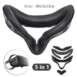 5in1 Face Cover Lens  Facial Interface Bracket Anti-Leakage Nose Pad Set for Oculus Quest VR Glass Accessories