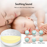 White Noise Sleep Machine Built-in 6 Soothing Sound Soft Breath Light 15/30/60 Intelligent Timing For Baby Adult Office Travel