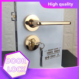 Zinc Alloy Bedroom Silent Anti-theft Door Lock Home Mechanical Split Golden Door Locks Handle Furniture Hardware Accessories