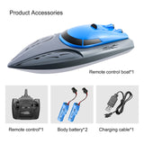 20km/h Dual Motor RC Boat 3.7V Battery 2.4GHz High Speed Remote Control Toys Speedboat for Children Holiday Party Gift