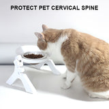 Raised Dog Bowl For Cats And Small Dogs Adjustable Elevated Dog Cat Food Water Bowl Stand Feeder Dish Double Pets Feeding Bowls