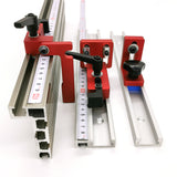 600mm/800mm Aluminium Profile Fence 74mm Height with T-tracks and Sliding Brackets Miter Gauge Fence Connector for Woodworking