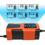 Car Battery Chargers 12V/2A 24V/2A Full Automatic Smart Battery Chargers Maintainer Portable Trickle Chargers Battery Desulfator