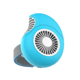 USB Mini Fan Leafless Turbo Style Handheld Rechargeable Wearable Portable Desktop Fan with Rotating Dial Strap