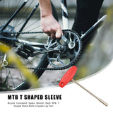 Bicycle Concealed Spoke Wrench Steel MTB Mountain Road Bike T Shaped Sleeve Built-in Spoke Cap Tool 3.2/4.7/5.5mm