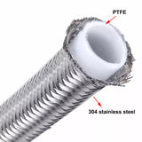 5M AN8 Stainless Steel Braided inner PTFE pipe Oil/Fuel Oil Line + Hose End Adaptor Kit 0+45+90+180 Swivel Hose End tube