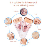 2 in 1 Women Epilator Lady Shaver Electric Painless Hair Pulling Depilatory Device Leg Armpit Razor Bikini Trimmer Hair Remover