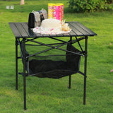 Foldable Table Camping Table Outdoor BBQ Backpacking Aluminum Alloy Portable Durable Barbecue Desk Picnic Table for 70*70*70cm