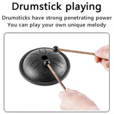 hLURU 5.5 Inch Steel Tongue Drum 6 -Tone with Travel Bag and Mallets, Percussion Instrument, Harmonic Handpan Drum
