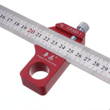Woodworking Angle Ruler Metal Steel Ruler 45 90 Degrees Angle Line Scriber Wood Measuring Scribe Tool