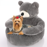 Super Soft Pet Bed Sofa Comfort Pet Supplies Winter Warm Cute Bear Hug Cat Sleeping Mat Plush Large Puppy Dogs Cushion