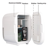 8L Mini Makeup Fridge Portable Cosmetic Refrigerator Compact Glass Panel Led Light Cooler Warmer Freezer Home Car Use