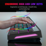 HXSJ L99 2.4G Wireless Rechargeable Keyboard Mouse Combo 96 Keys RGB Membrane Keyboard Colorful Backlight Gaming Mouse Set