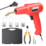 100W Plastics Welding Machine Panel Crack Repair Kit Thermal Cutting Hot Stapler Plastics Hole Repairing Tool with 4 Boxs Staple