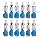 12 Pcs Visual Fault Locator Adapter Fiber Optic Connector Single Mode 9/125Um FC Male to LC Female Adapter