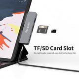 Docooler 7-in-1 Type-C Hub with USB3.0 Audio HD Port TF SD Card Slots Compatible with iPad Pro Type-C Phone Tablet Laptop