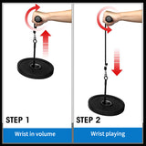 Gym Fitness Forearm Trainer Strengthener Hand Gripper Strength Triceps Exerciser Weight Lifting Rope Waist Roller Power Stick