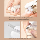 2021New Arrival Youpin Pet LED Nail Clipper Dog Cat Nail Toe Claw Scissors Electric Nail Trimmer Grooming Tools for Pet Supplies