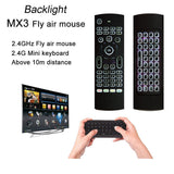 MX3 Air Mouse Google Voice Remote Control IR Learning Gyro Sensor 2.4G RF Wireless Keyboard For Android TV Box X96 mini H96MAX